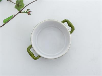 Dots ТЕПСИЯ ЗА ФУРНА Кръгло с дръжка Stoneware LightGreen