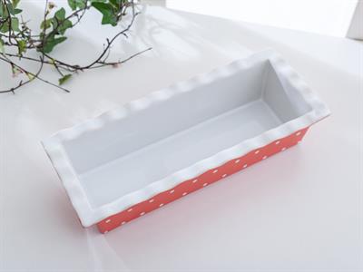 Dots ТЕПСИЯ ЗА ФУРНА Правоъгълна Stoneware Orange,