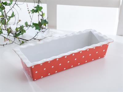 Dots ТЕПСИЯ ЗА ФУРНА Правоъгълна Stoneware Orange,