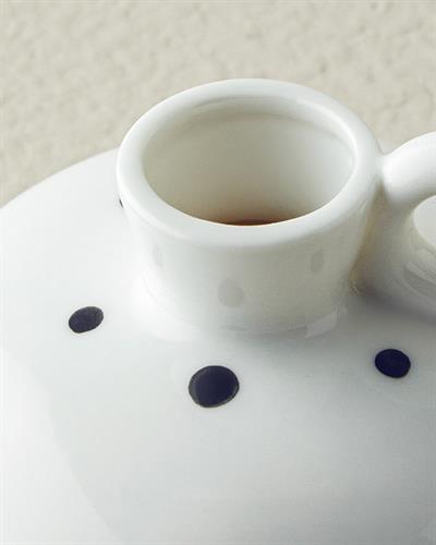 Dotsy Ваза Каменна керамика 10,8x8 см Бял