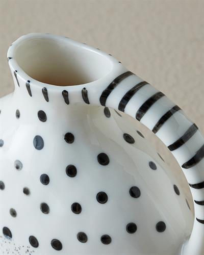 Dotsy Ваза Каменна керамика 13x7,4x12,5 см Бял