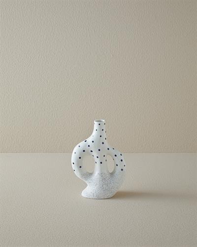 Dotsy Ваза Каменна керамика 13x7,5x12,5 см Бял