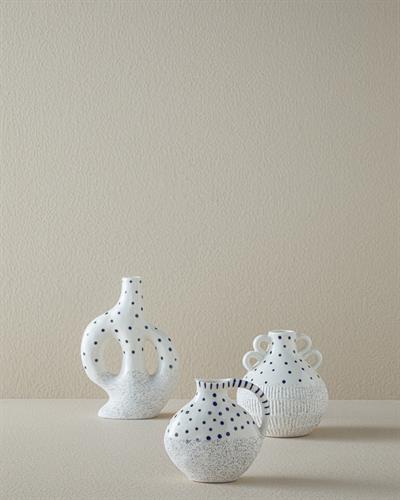 Dotsy Ваза Каменна керамика 16,5x15x14 см Бял