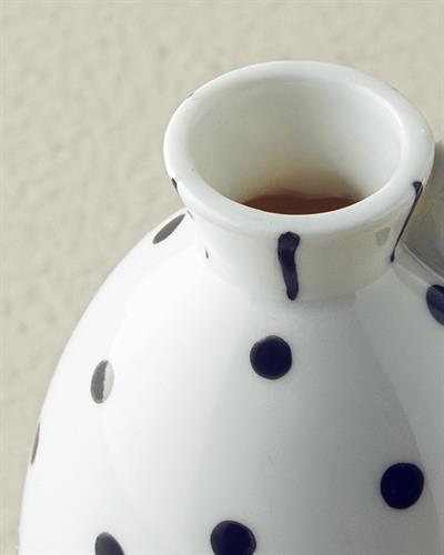 Dotsy Ваза Каменна керамика 8,5x8,3x14 см Бял