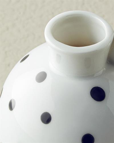Dotsy Ваза Каменна керамика 9,3x9,1x10,5 см Бял