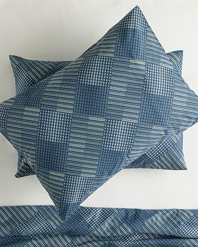 Dotted Check Калъфка За Възглавница 2 бр. Памучен 50x70 см Морскосин