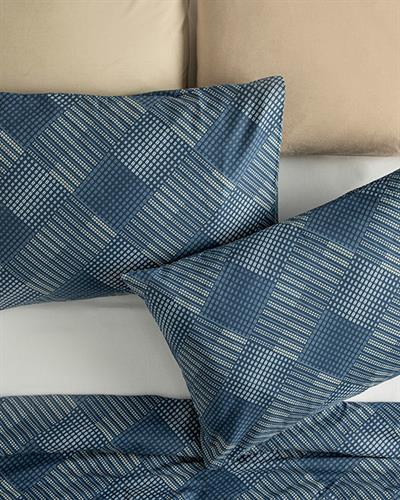 Dotted Check Калъфка За Възглавница 2 бр. Памучен 50x70 см Морскосин