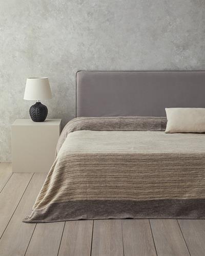 Dotty Lines Одеяло Единичен Памучен 150x200 см Сив