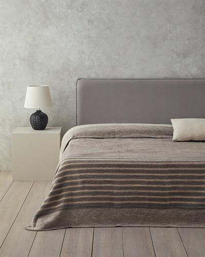 Dotty Lines Одеяло Единичен Памучен 150x200 см Сив