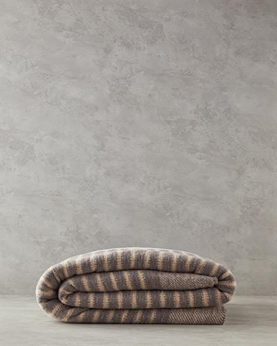 Dotty Lines Одеяло Единичен Памучен 150x200 см Сив