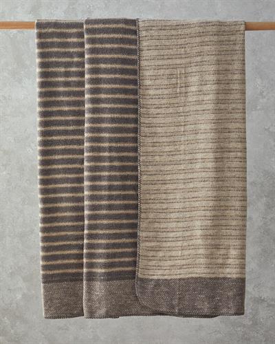 Dotty Lines Одеяло Единичен Памучен 150x200 см Сив