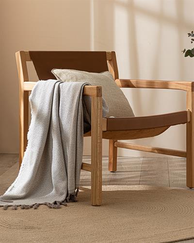 Douce Шал За Кресло Памучен, Кафяво, 130 X 160 Cm