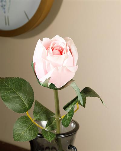 Dream Rose Изкуствено Цвете Един Стрък Полиестер 52 см Розов