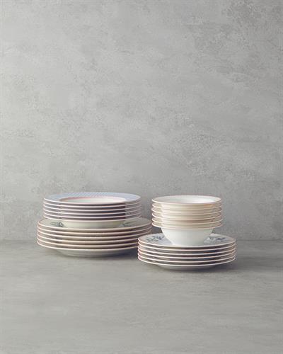 Dreamland Комплект За Хранене Порцелан 24 части за 6 души Розов - Син