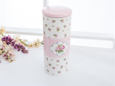 Drew КУТИЯ ЗА СЪХРАНЕНИЕ 3 бр. Керамичен 16x16x24 cm Pink