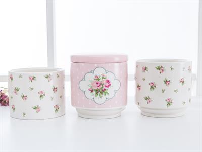 Drew КУТИЯ ЗА СЪХРАНЕНИЕ 3 бр. Керамичен 16x16x24 cm Pink