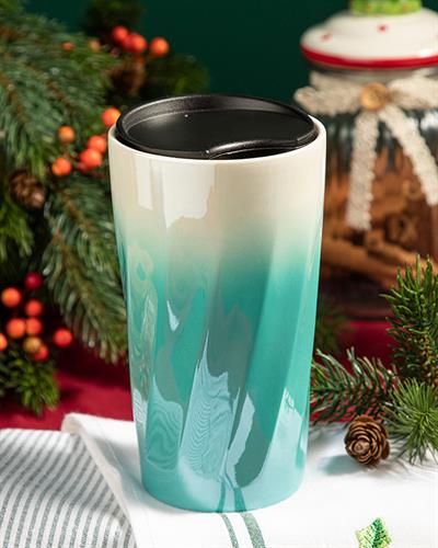 Duke Travel Mug Double Wall, Порцелан, Тюркоаз, 360 Ml