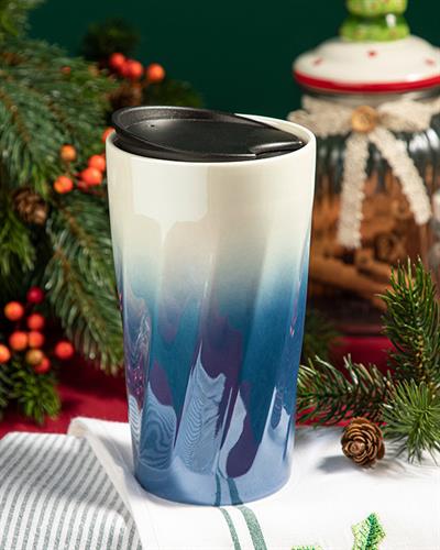 Duke Travel Mug Double Wall, Порцелан, Синьо, 360 Ml