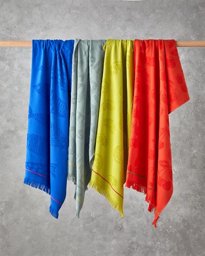 Dynamic Word Кърпа За Плаж Памучен 70x140 см Морскосин