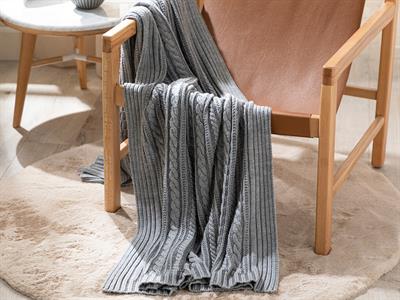 East Pole Шал За Диван Трико 130x170 см Сив