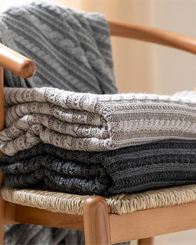 East Pole Шал За Диван Трико 130x170 см Антрацит