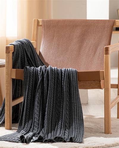 East Pole Шал За Диван Трико 130x170 см Антрацит