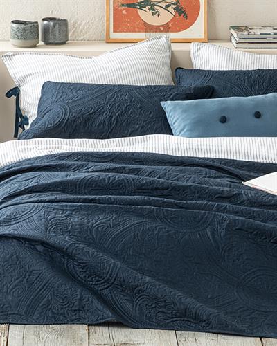 Easton Покривка За Легло Комплект King Size, Многофункционално, Тъмно Синьо, 240 X 220 Cm