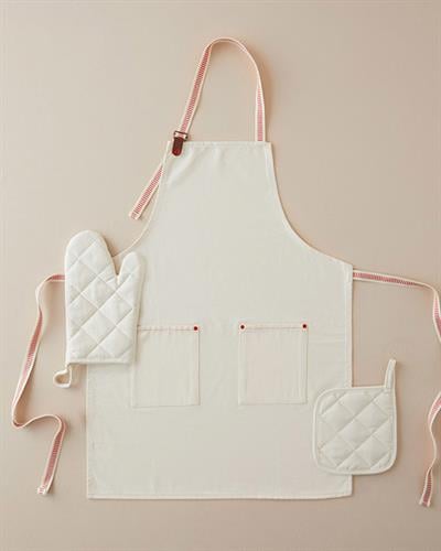 Easy Cook Кухненска Престилка Комплект 3 бр. Памук 56x76 см Кремав