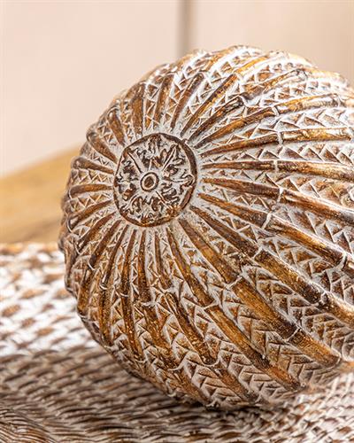 Ebony Декоративен Предмет Полирезин, Кафяво, 10,5 X 10,5 X 10,5 Cm