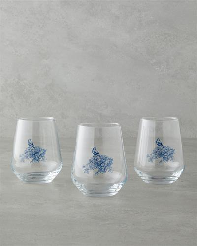 Чаша 3 бр. Стъкло 425 мл Морскосин