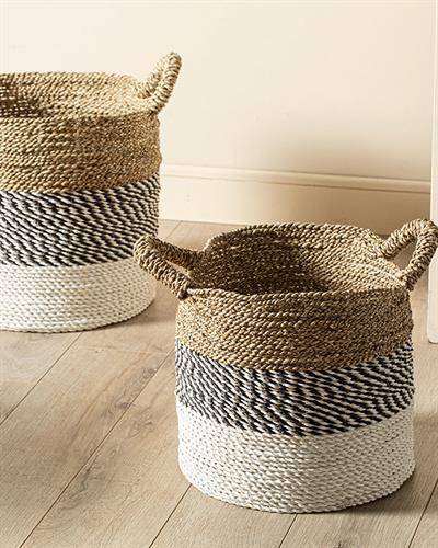 Edge Кошница Бяло-Кафяво, 22 X 32 X 35 Cm