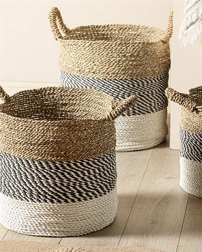 Edge Кошница Бяло-Кафяво, 22 X 32 X 35 Cm