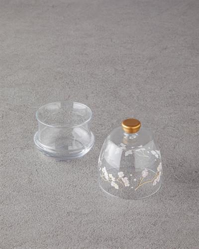 Захарница Стъкло 255 мл Златен