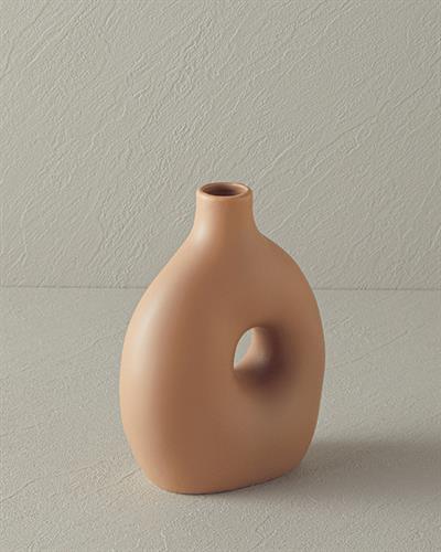 Edna Ваза Каменна керамика 15,2x8,3x16,5 см Светлокафяв