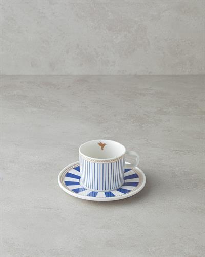 Effect Сервиз За Чай 4 части за 2 души Костен порцелан 200 мл Морскосин