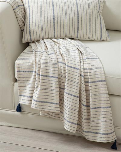 Egesta Cotton Fringed Chair Shawl White