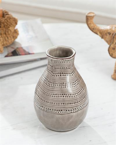 Elanor Ваза 10,7x10,7x15,5 см Кафяв