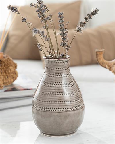 Elanor Ваза 10,7x10,7x15,5 см Кафяв