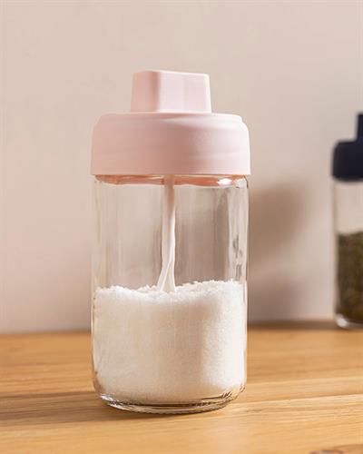 Elanor Съд За Подправки С Лъжичка, Стъкло, Прах, 330 Ml