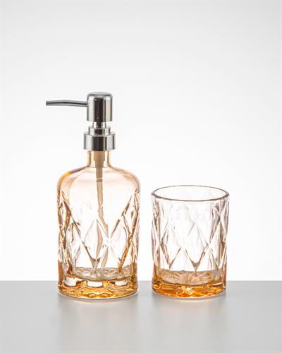 Eldora Bathroom Set 8,7x8,2x10 cm Amber