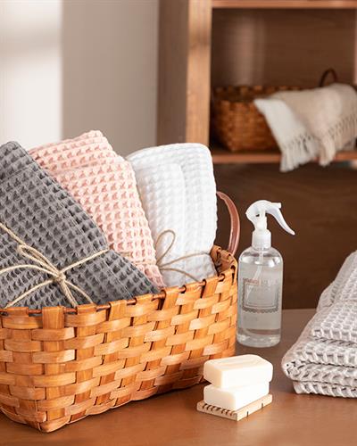 Elegance Комплект Кърпи За Баня 2 бр. Вафлена структура 41x76 см + 71x142 см Бял