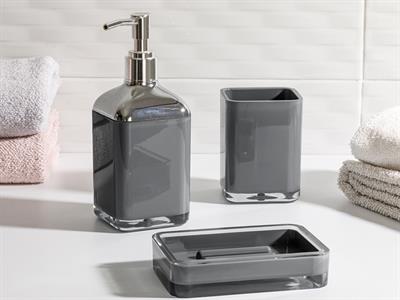 Elegance КОМПЛЕКТ ЗА БАНЯ 3 комплект 17,5x6,5x6,5 cm+9x6,5x6,5 cm+1 Антрацит