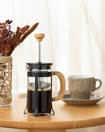 Elegance Френч Прес Жакард С Граници, Черно, 350 Ml