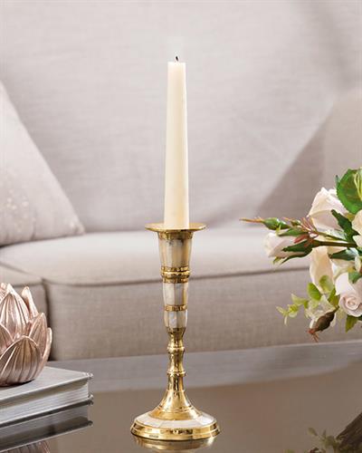 Elegance Свещник 7,5x7,5x17,5 см Златен