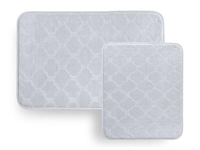Elegance Damask ПОСТЕЛКА ЗА БАНЯ КО 2 комплекта Гореща Щампа 60x90 cm + 50x60 cm Light Gray
