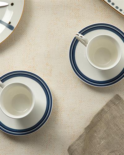 Elegance Line Сервиз За Кафе 4 Бр. За 2 Души, New Bone, Тъмно Синьо, 80 Ml