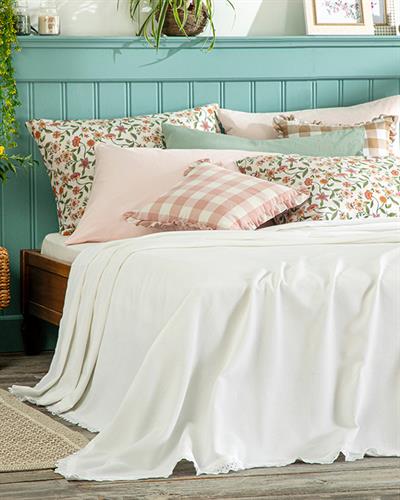 Elegancy Покривка Единичен Размер, Орнаментна Лента, Бяло, 150 X 220 Cm