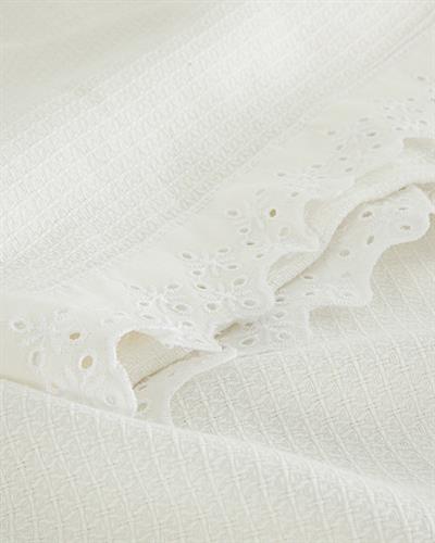 Elegancy Покривка Единичен Размер, Орнаментна Лента, Бяло, 150 X 220 Cm