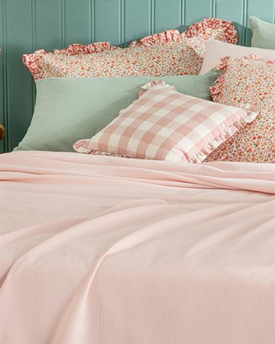 Elegancy Покривка Двоен Размер, Орнаментна Лента, Розово, 200 X 220 Cm