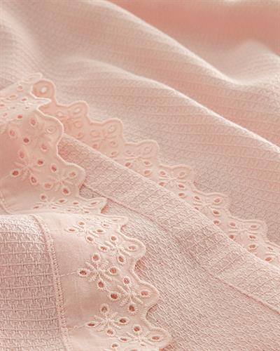 Elegancy Покривка Двоен Размер, Орнаментна Лента, Розово, 200 X 220 Cm